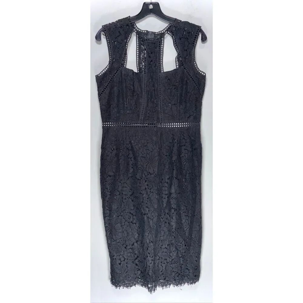 Bardot black lace dress size 10